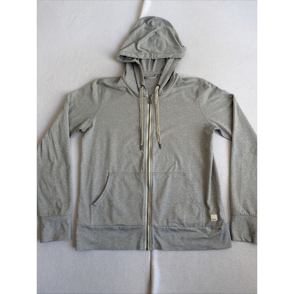 Vuori Halo Hoodie Womens Small S Light Grey Heather Zip Jacket VW268